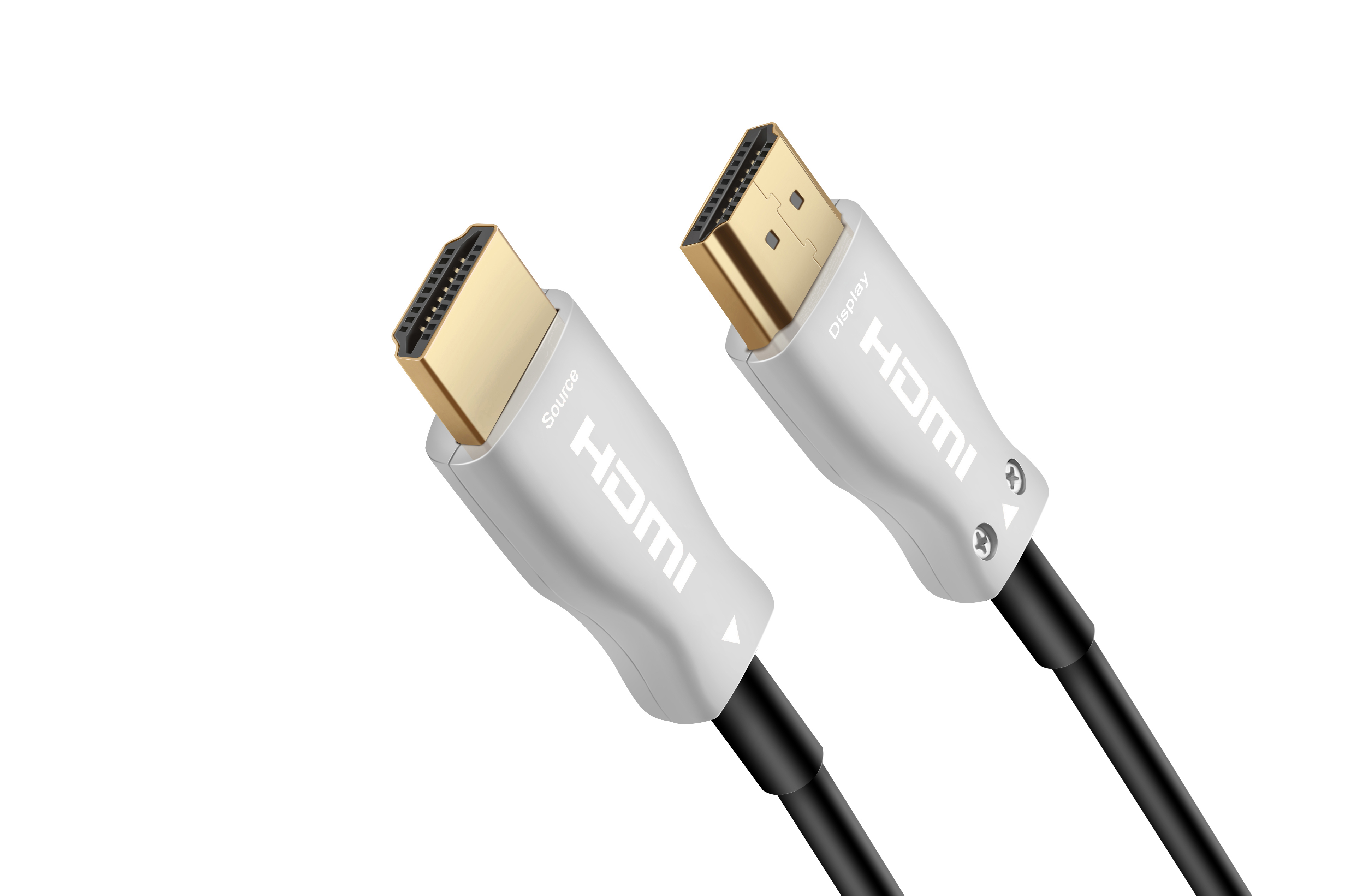 HDMI 高清光纖線 銀色黑芯